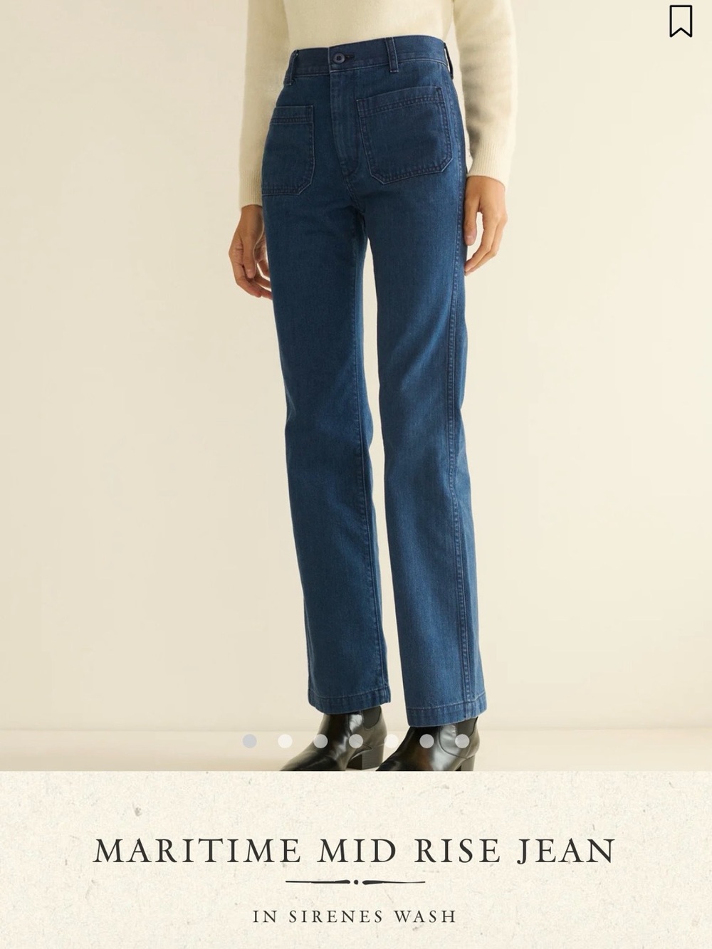 Doen Maritime Mid Rise Jean - Sirenes Wash Size 28